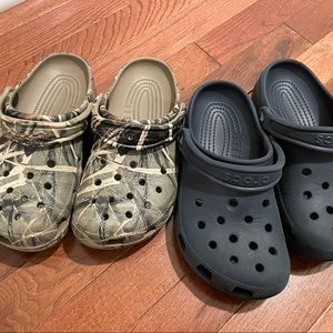 2 pairs of crocs sz 4 / 6w